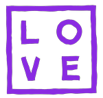 Flex blue violet LOVE